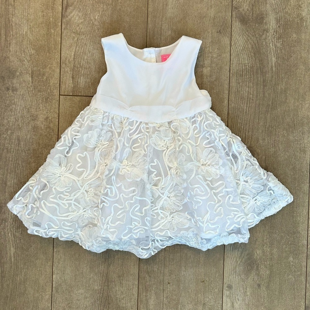 Place 12-18 month baby girl formal white dress